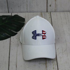 Under Armour White USA Fitted Hat
